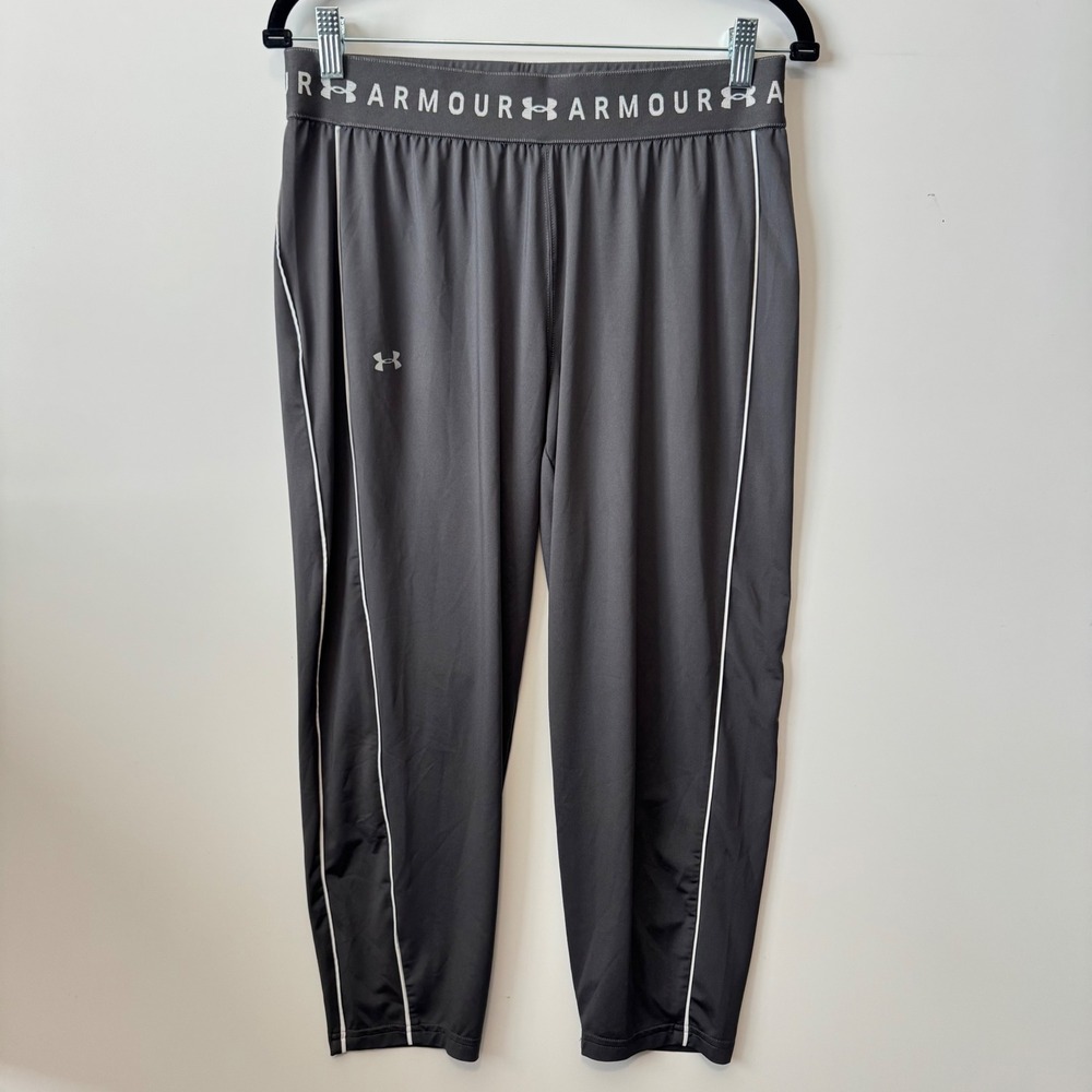 Under Armour‎ Women's Gray Athletic Training Warm Up Pants Track Crop